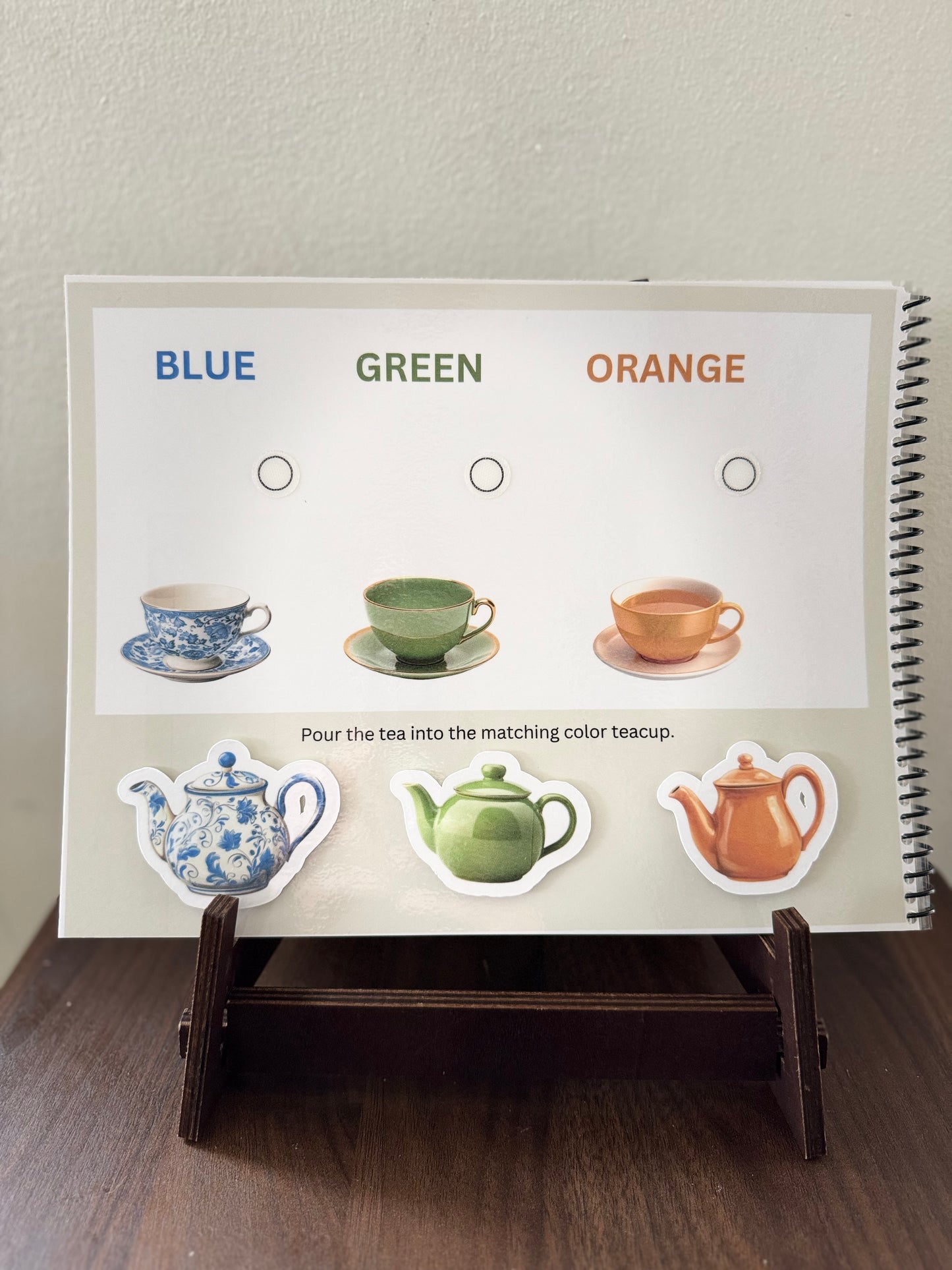 Tea Party Basics Montessori Busy Book (ages 1-3)