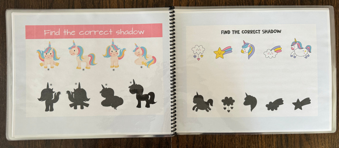 (ages 3-6) Unicorn Busy Book