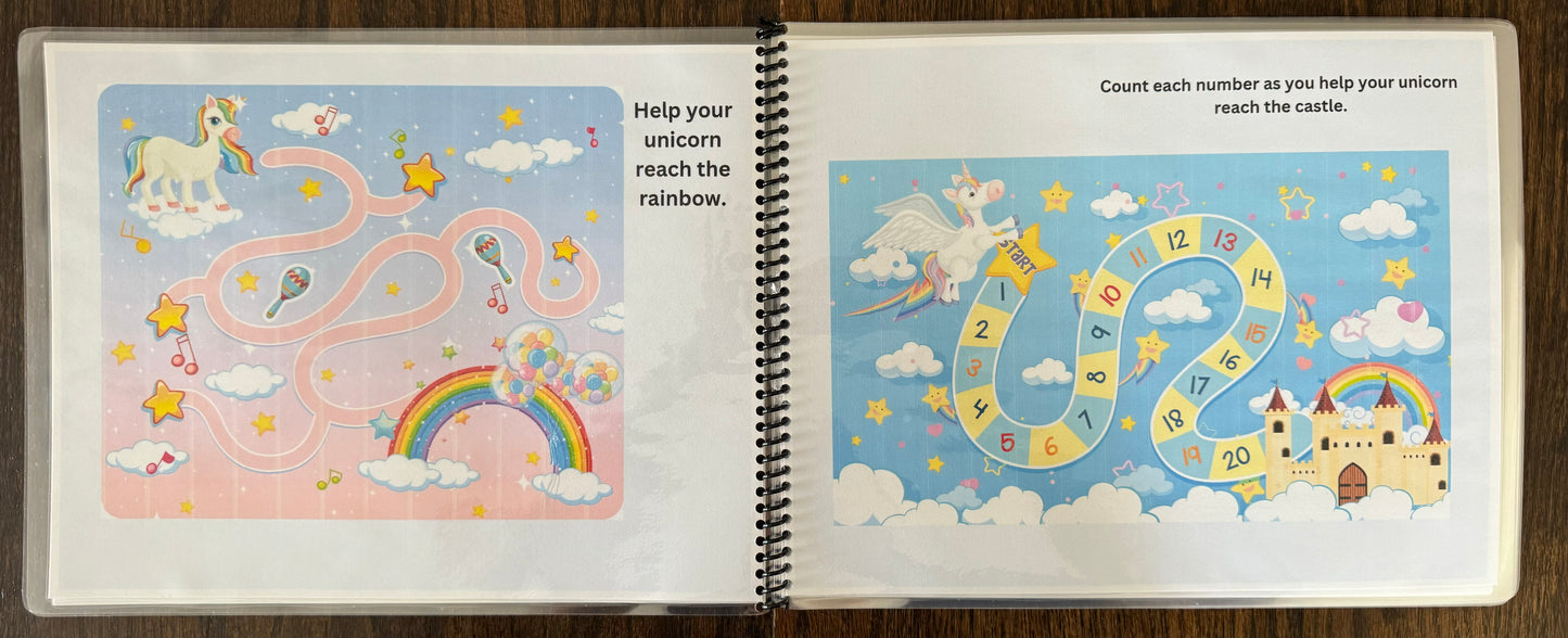 (ages 3-6) Unicorn Busy Book