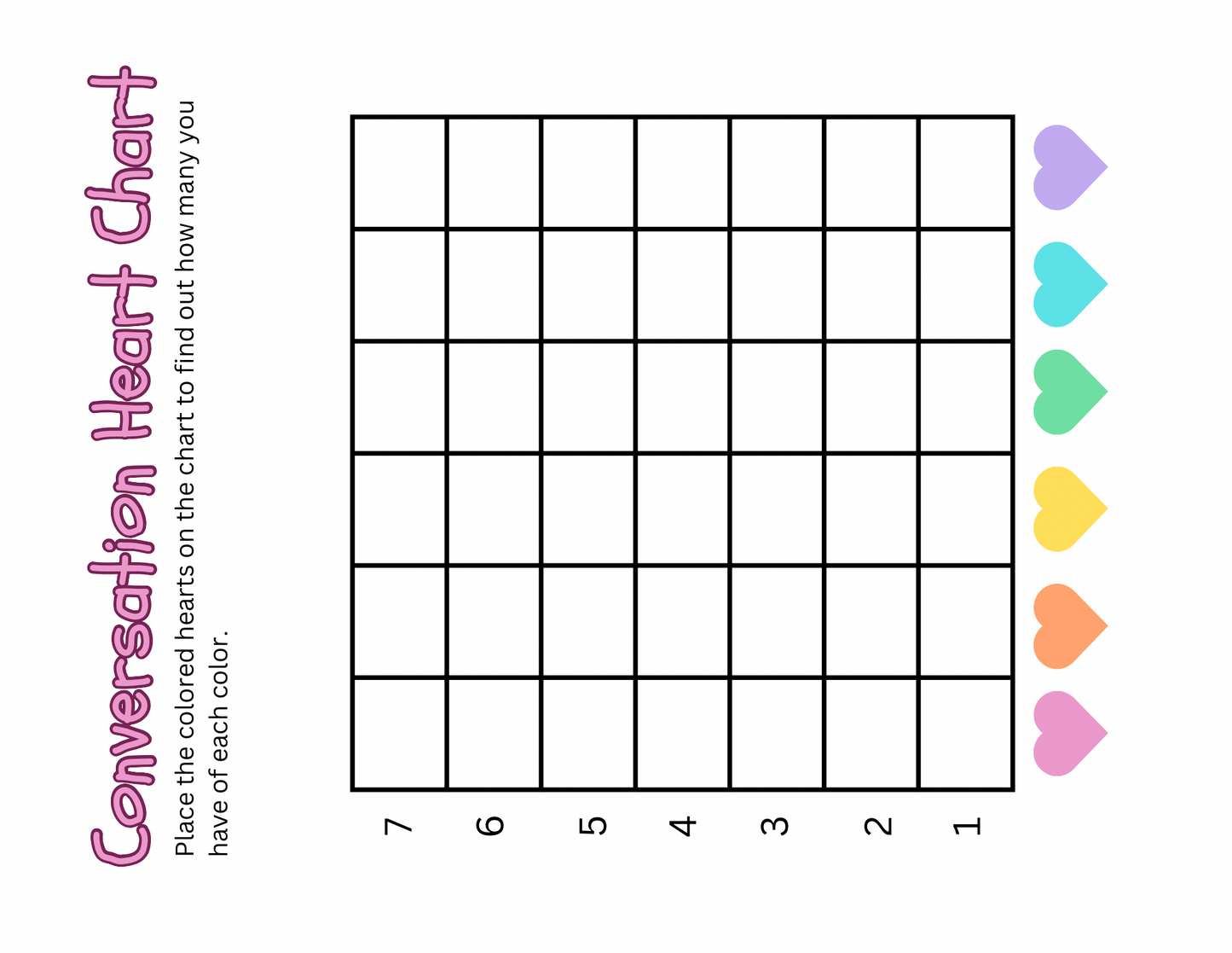 Conversation Heart Chart (Free)