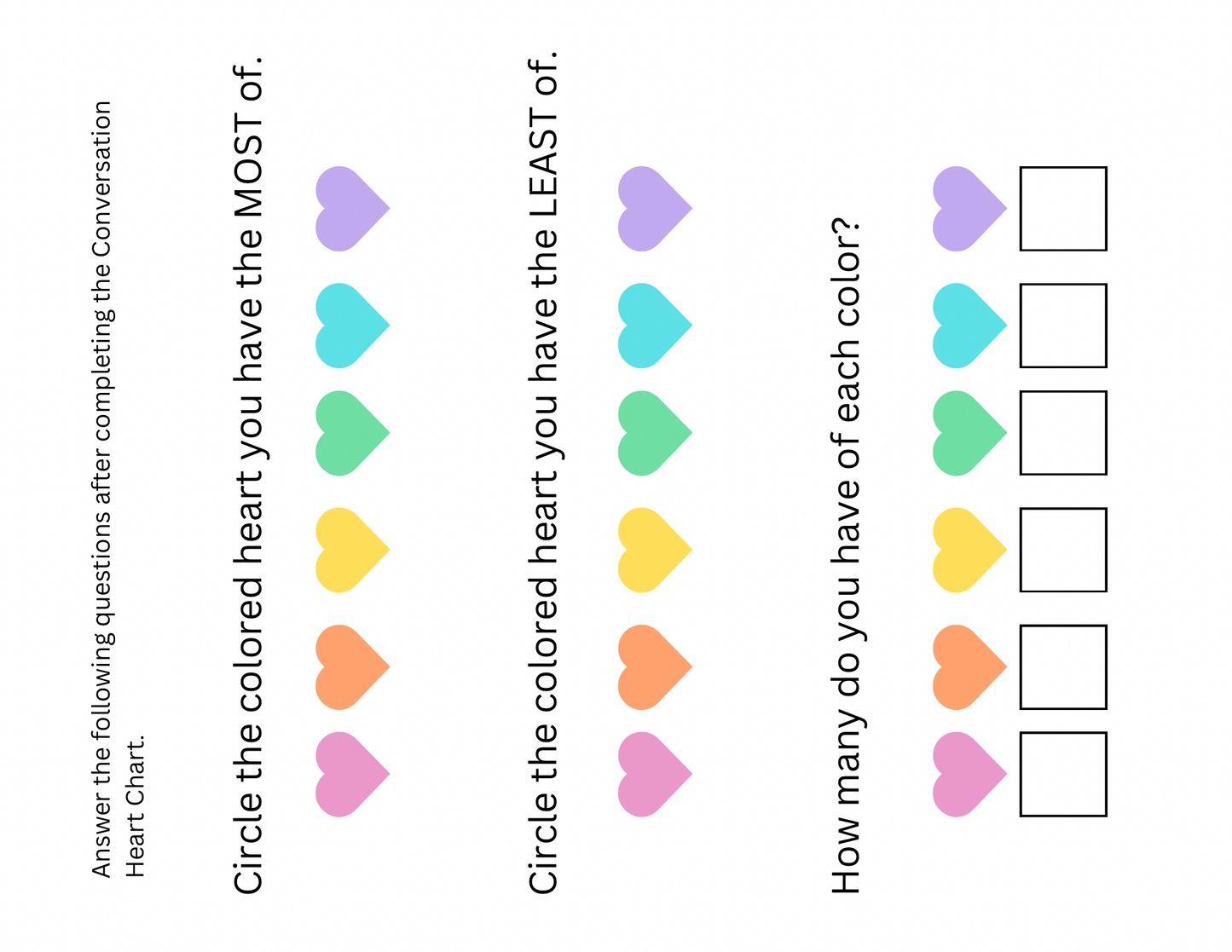 Conversation Heart Chart (Free)