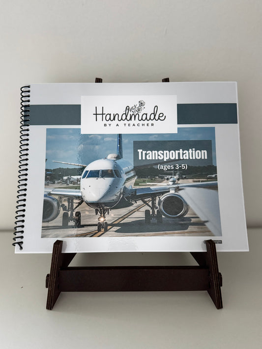 Transportation Reusable Preschool Workbook (ages 3-5)